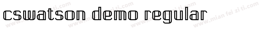 cswatson demo regular字体转换